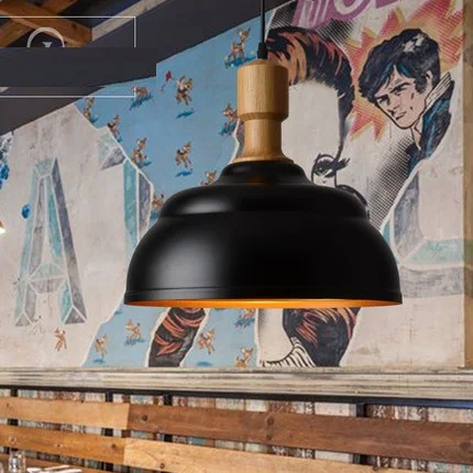 Простой светодиодный деревянный подвесной светильник современный потолочный в