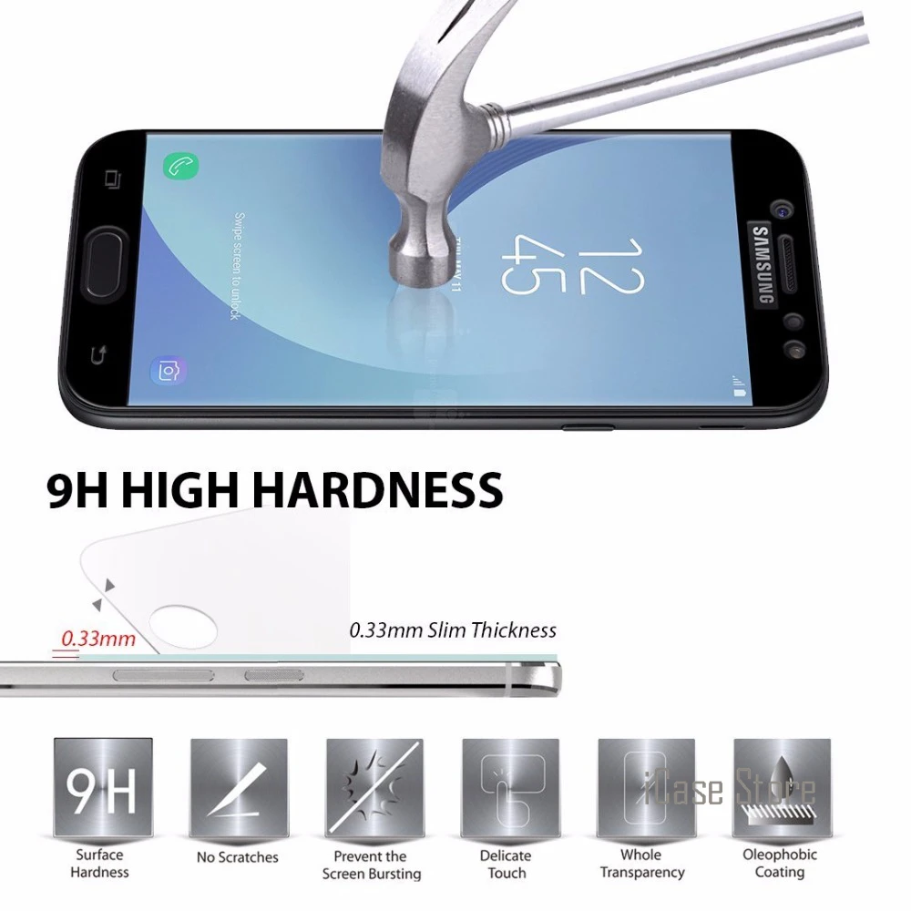 9H Полное покрытие экрана закаленное стекло для samsung Galaxy J7 2017 SM J730F/DS J730F J730K J730FM