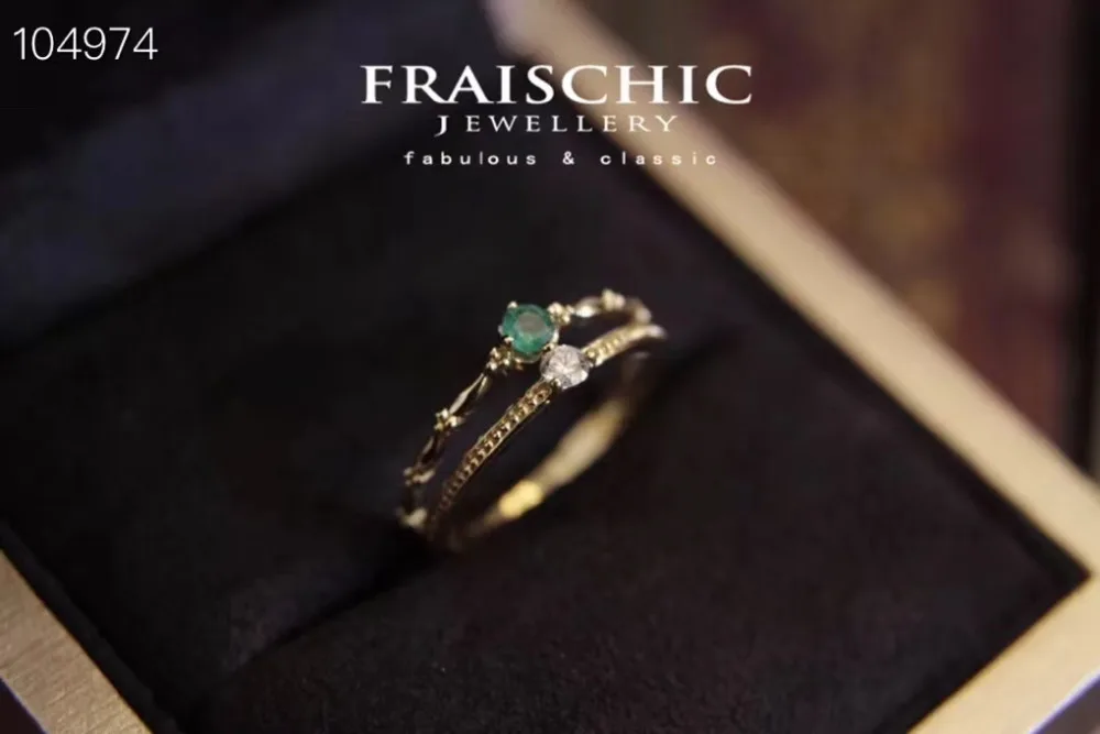 Elegant simple thin two level Natural green emerald gem Ring gemstone ring S925 silver women girl gift party Jewelry | Украшения и