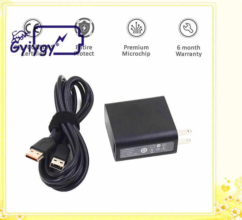 20V 3.25A 5.2V2A 65 Вт адаптер питания зарядное устройство ADL65WLA прозрачная защита для