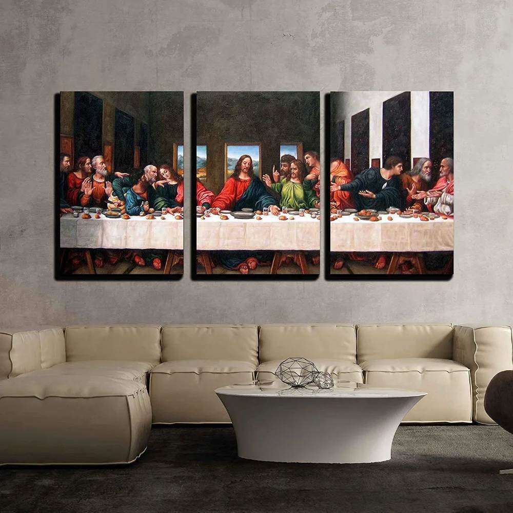 

Jesus Canvas Wall Art Poster Print Last Supper Canvas Art Wall Decor Figure Painting Office Kitchen Home Decor Artwork Drop ship