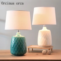 nordic modern minimalist ceramic desk lamp living room bedside lamp american style creative and fashionable table lamp