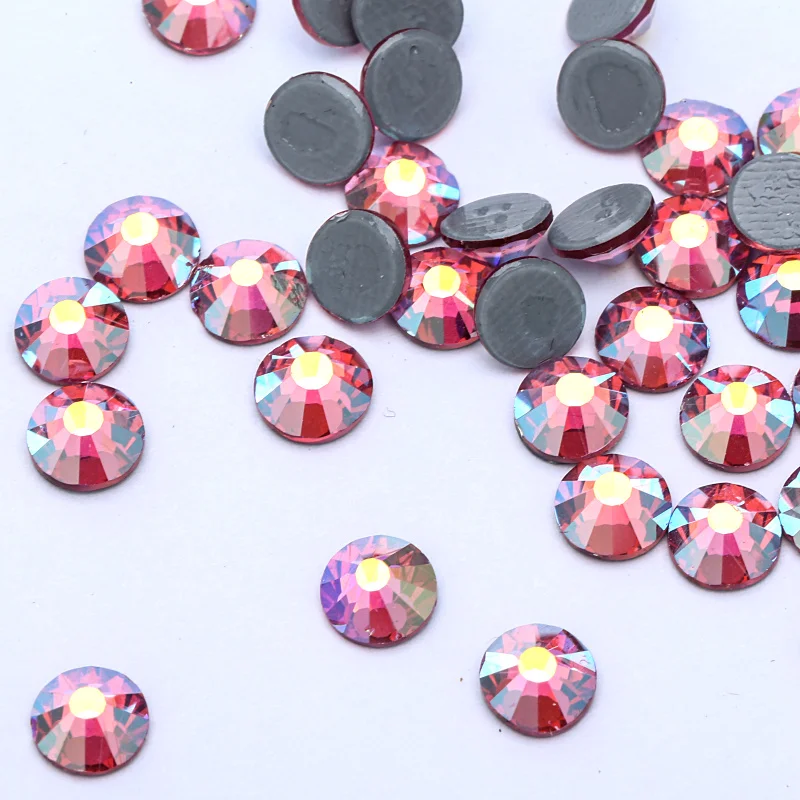Стразы AAAAA розовые стразы с плоской задней поверхностью из страз со стразами