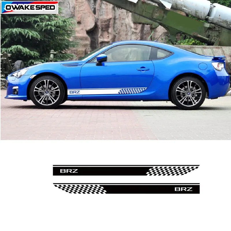 Спортивные полосы для гонок наклейки автомобиля боковая юбка Subaru BRZ|Наклейки на