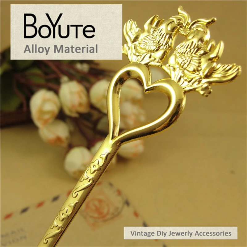 

BoYuTe (10 шт./лот) 160*40 мм винтажные аксессуары для самостоятельного изготовления деталей из сплава двойного назначения кулоны для волос для изг...
