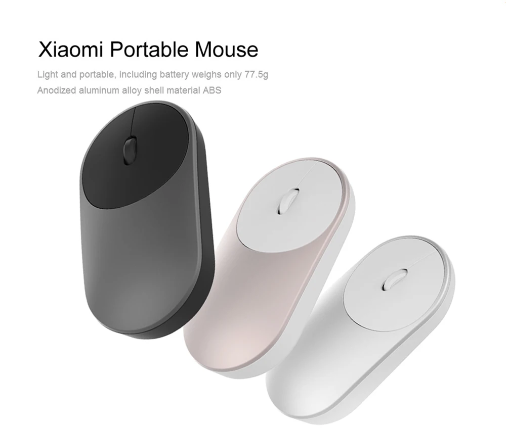 Оригинальная Xiaomi беспроводная мышь портативные игровые мыши Bluetooth WiFi офисные мыши из алюминиевого сплава для ноутбука Macbook
