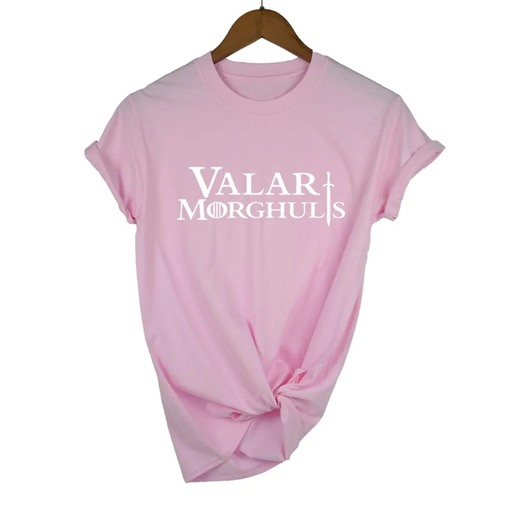 Женская футболка с героями игры престолов Valar Morghulis хлопковая летняя большие