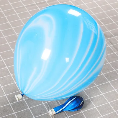 blue 10 шт. 10 дюймов мрамор агат Радуга круглый латексный шар украшения на свадьбу на день рождения вечерние принадлежности для детского душа - Цвет: blue