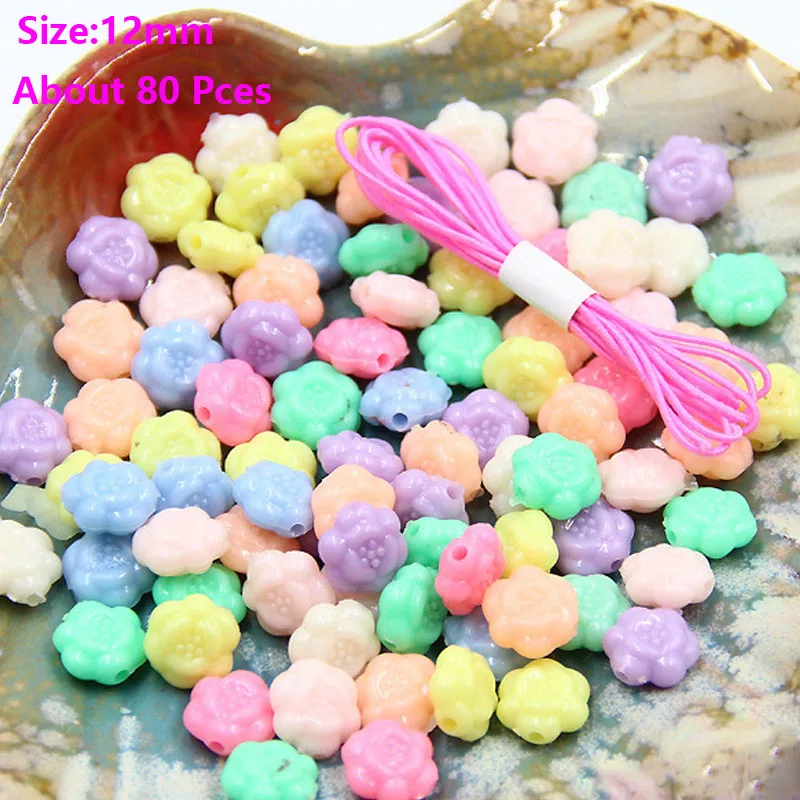 DIY геометрические акриловые бусины для детского изготовления ювелирных изделий