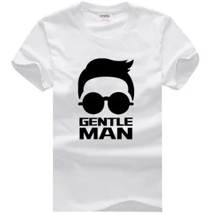 Новый 2016 хлопок цветной печать план комедий PSY джентльмен Большой размер мужчина