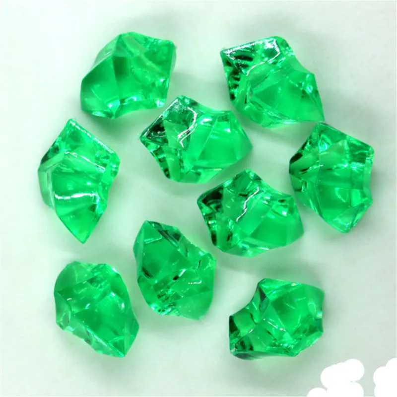 Glass Green 50 шт. 14*11 мм акриловые хрустальные алмазные пешки неправильные каменные шахматные игровые части для настольных игр аксессуары - Цвет: Glass Green