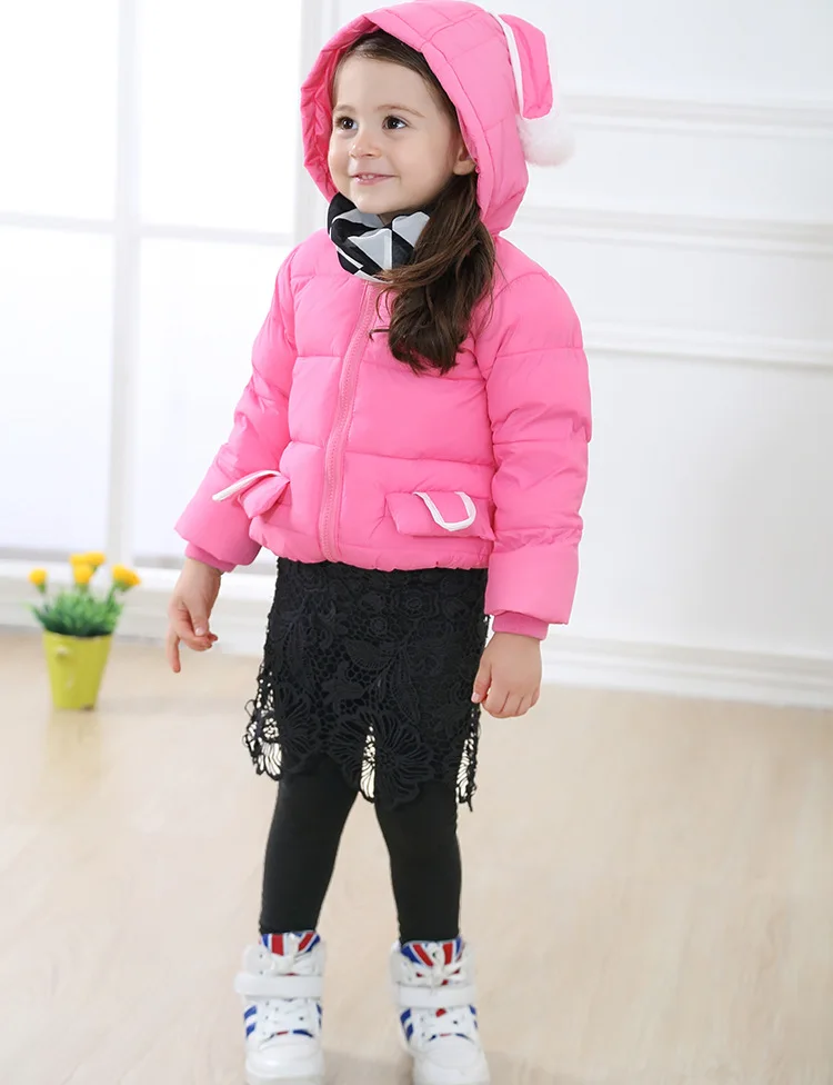Зимнее пальто для маленьких девочек стеганая куртка на белом утином пуху верхняя