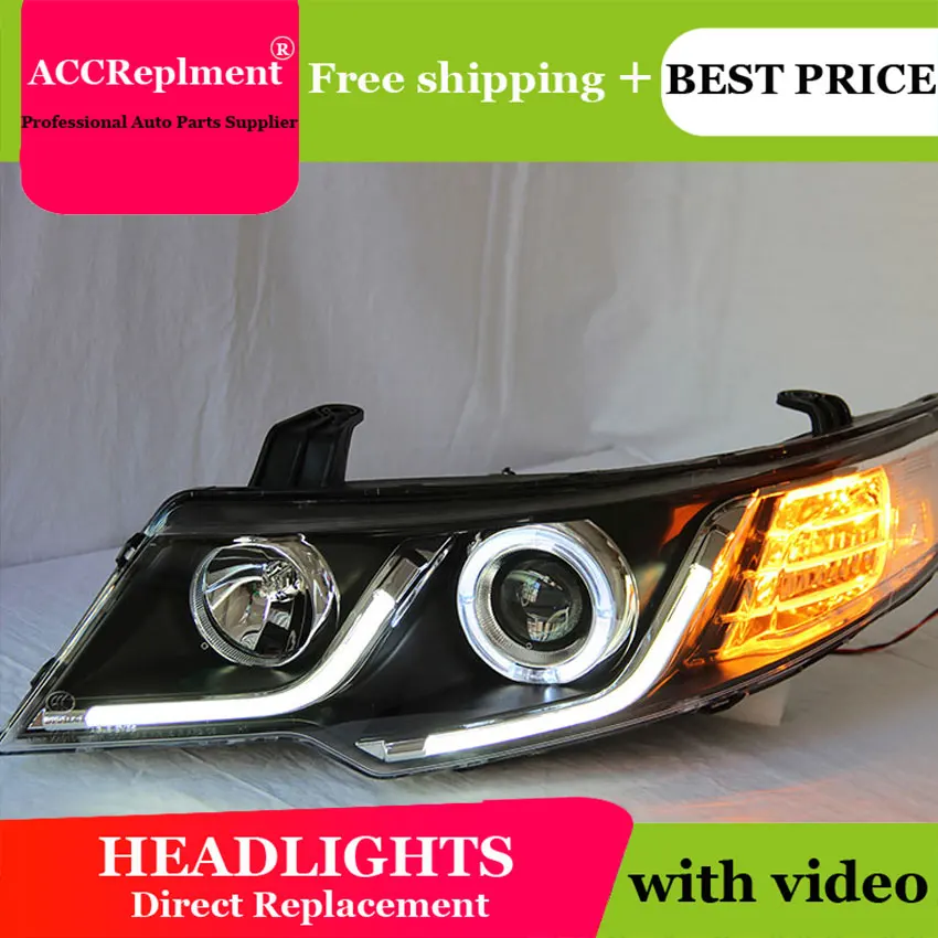 Стайлинг автомобиля для KIA FORTE фары 2010 2013 светодиодные CERATO led drl проектор H7 hid