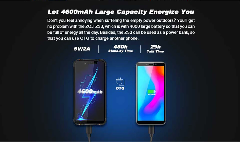 HOMTOM ZOJI Z33 IP68 Водонепроницаемый 5,8" HD+ 19:9 полный дисплей android 8,1 MTK6739 3 Гб ram 32 Гб rom 4600 мАч Face ID 4G смартфон