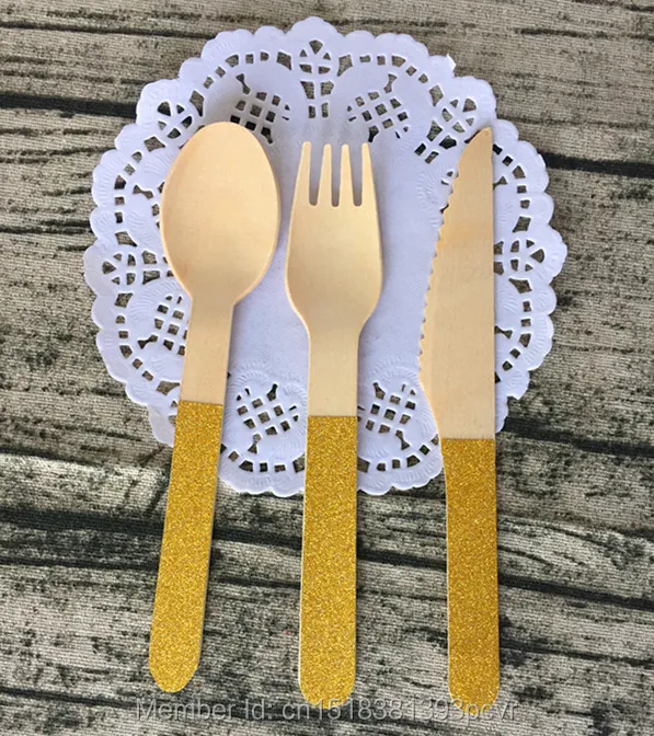 Бесплатная доставка 120 шт блестящие золотые ложки/вилки/Набор ножей серебряные