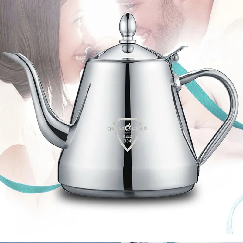 Thicker 304 Stainless Steel Water Kettle High Quality Induction Cooker Tea Fashion Pot Coffee 1.2L | Дом и сад