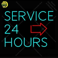 service 24 hours with arrow neon sign handmade neon light sign decorate fruit store room iconic neon light lamp advertise bright