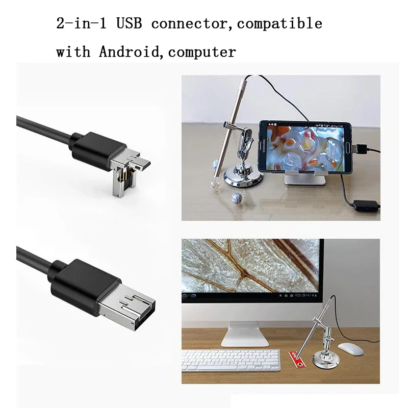 200X микроскоп Эндоскоп 8 светодиодный USB микроскоп камера мини для компьютера/телефона Android Ручной фокус эндоскоп Лупа