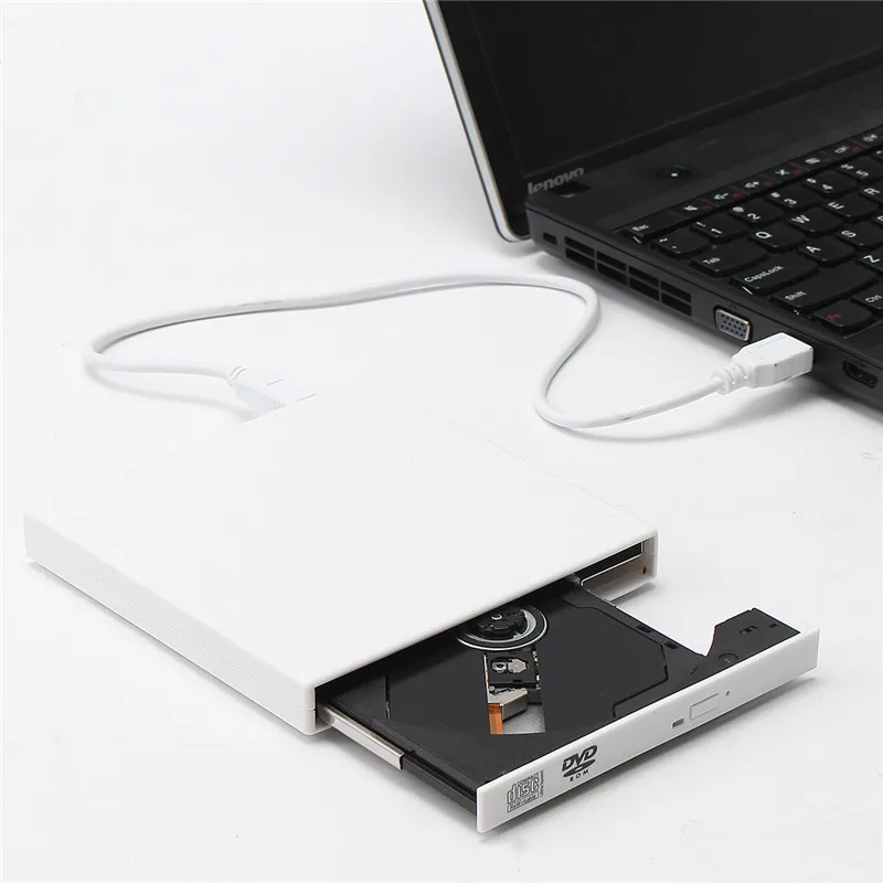 USB 2 0 портативный ультра тонкий внешний слот in компакт диск DVD ROM проигрыватель
