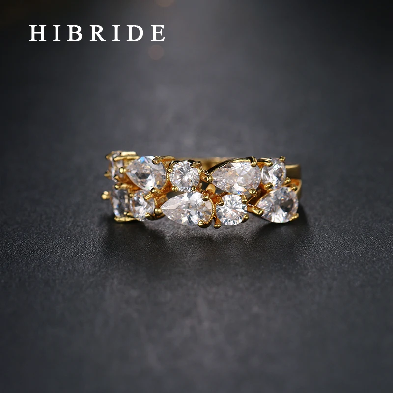 Женское Обручальное Кольцо HIBRIDE классическое обручальное кольцо с фианитом 3