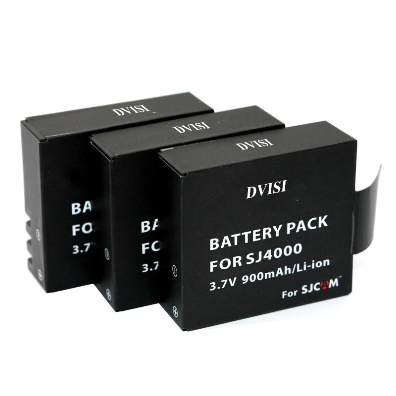 

3 шт., аккумуляторные батарейки 900 мАч для SJCAM SJ4000 WiFi SJ5000 WiFi Plus M10 SJ5000 plus SJ6000 SJ7000 SJ8000