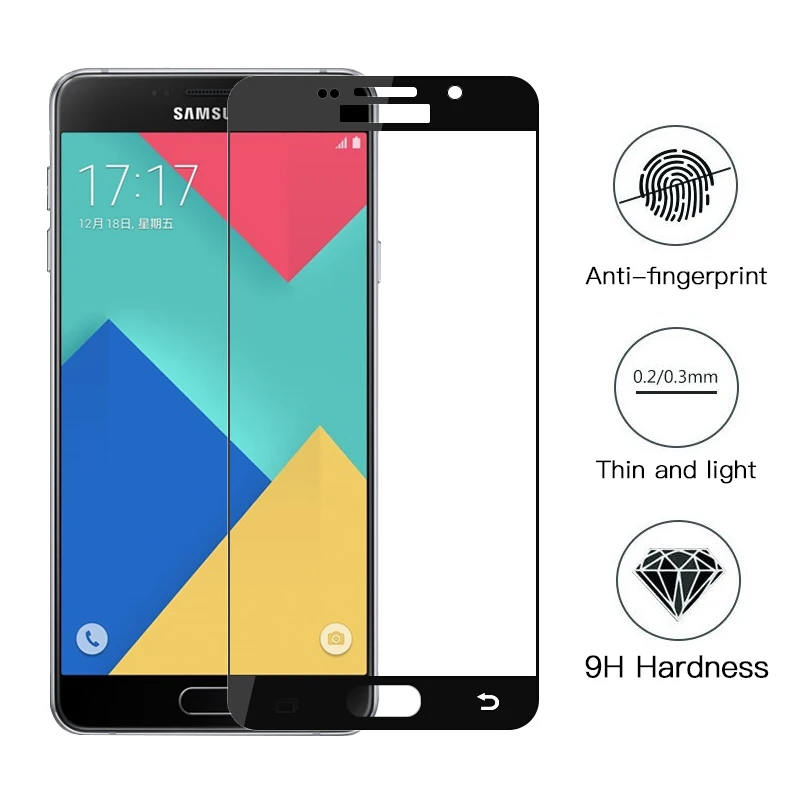 9H 5D закаленное стекло для Samsung Galaxy A3 A5 A7 Защитная пленка для экрана для Samsung A5 A7 A8 Plus защитное стекло