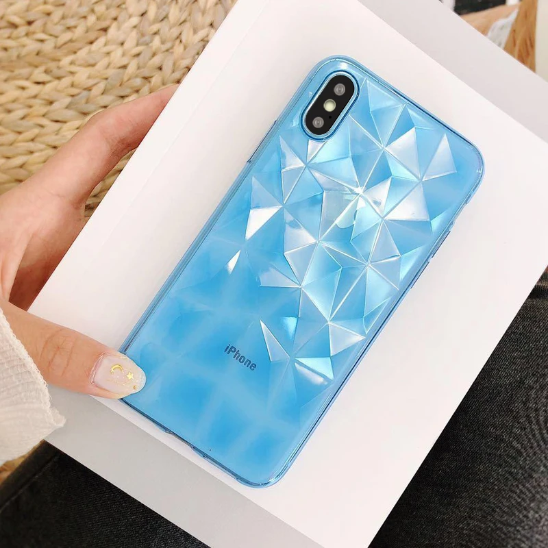 3D бриллиант прозрачный мягкий TPU чехол для samsung Galaxy S10 S8 S9 плюс S10E S7 edge чехол для samsung A7 A6 A8 A10 A30 A50