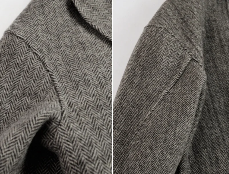 Woolen Overcoat Short Wool Jacket Women Fashion Autumn Winter Slim Herringbone Short Coat