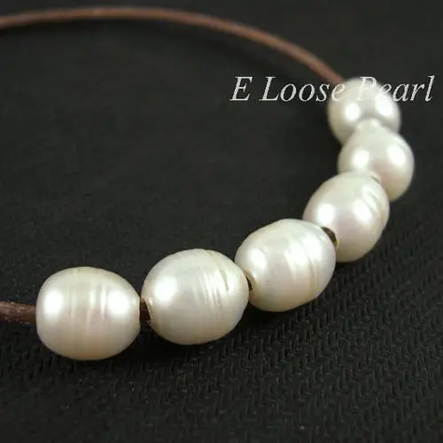 Оптом рис Большой жемчуг с отверстиями белый натуральный пресноводный 9 5-10 5 мм 10