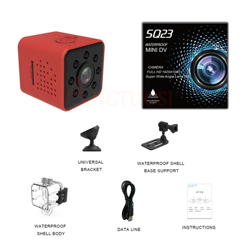 Красный SQ23 wifi мини камера маленькая камера 1080P видео датчик ночного видения Видеокамера микро камера s DVR регистратор движения видеокамера - Цвет: Красный