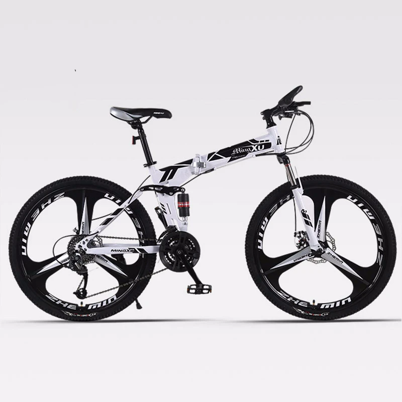 Горный велосипед 26 дюймов складной трехножевое колесо двойное Демпфирование