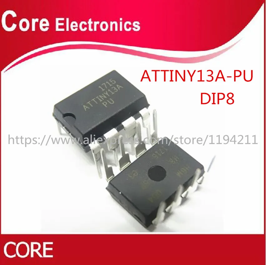 50 шт./лот ATTINY13A PU ATTINY13 13A IC|Интегральные схемы| |