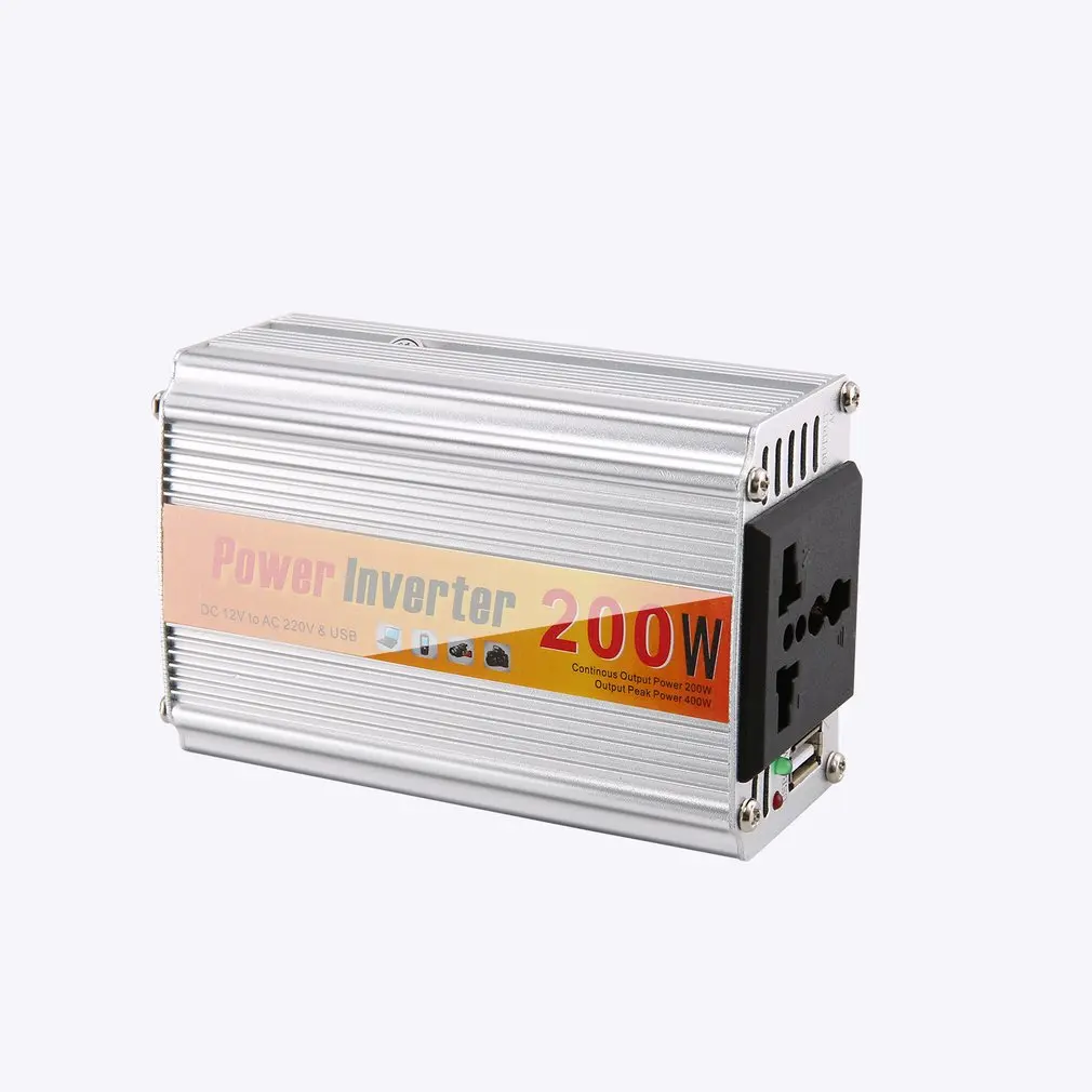 200w преобразователь напряжения автомобиля 12v 220v с зарядных порта Usb для автомобиля Мощность конвертер, работающего на постоянном токе 12 В в переменный ток 220V автомобильный адаптер для адаптера переменного тока 200 Вт автомобильный Стайлинг