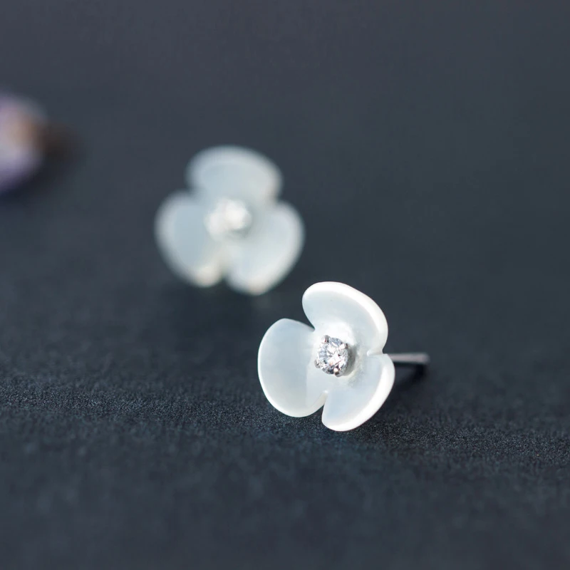 Женские серьги гвоздики в виде ракушек Корейском стиле|earrings earring|silver earringssterling silver