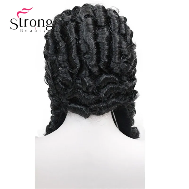 StrongBeauty парик судье барокко дворянин кудри история черный блонд G кудри история синтетические парики