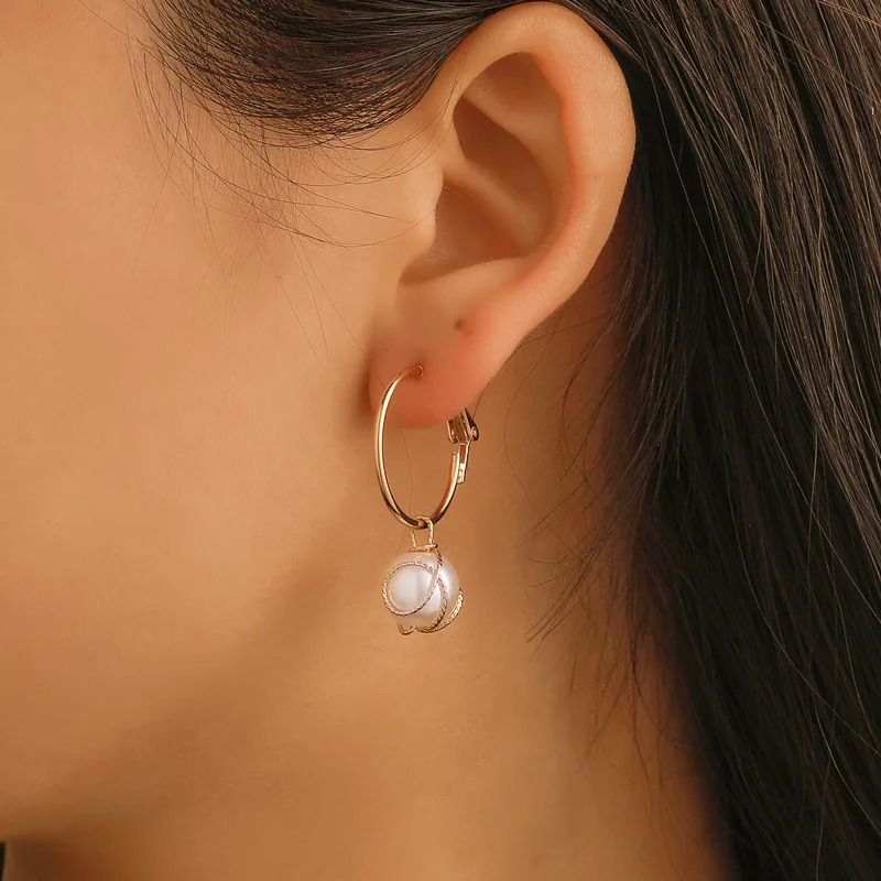 Серьги Модные ювелирные изделия 2019 серьги-гвоздики с жемчугом в стиле панк для