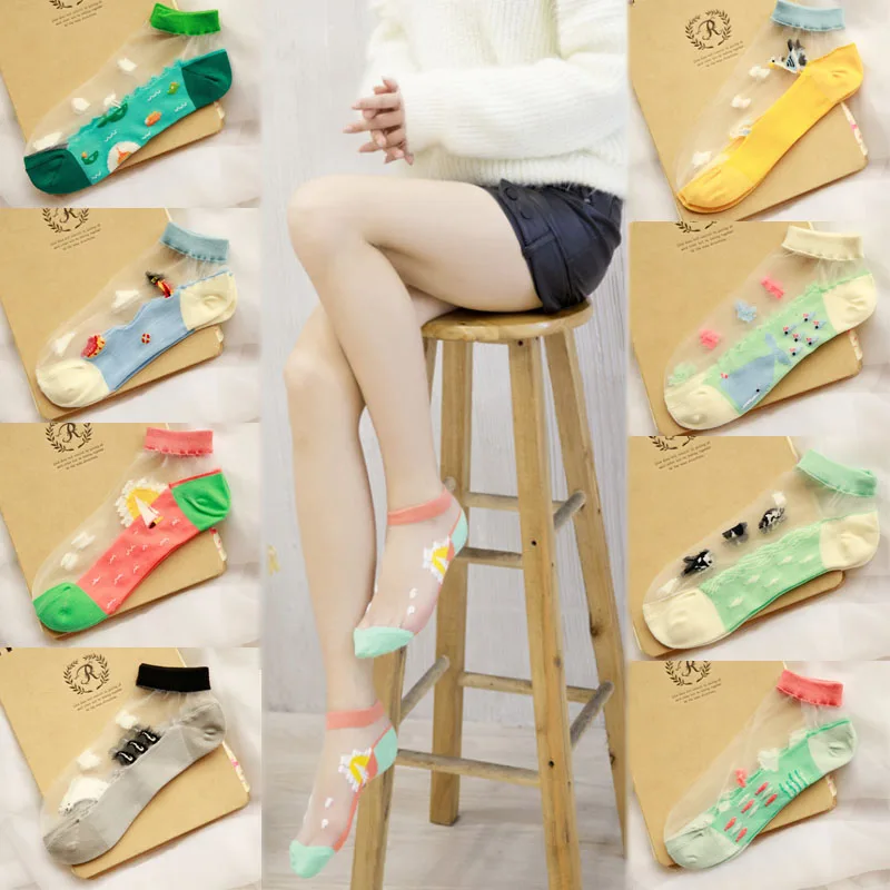 Лидер продаж Тонкие прозрачные шелковые кружевные носки для девочек Красивые до