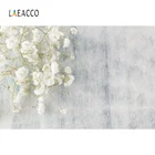 Laeacco старая серая выцветающая цементная стена цветы лепесток вишни кукла портрет фотографические фоны фото фоны для фотостудии