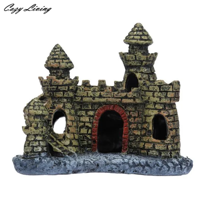 11 5x10x6 5 см аквариум мультфильм смолы замки для аквариума замок украшения башня