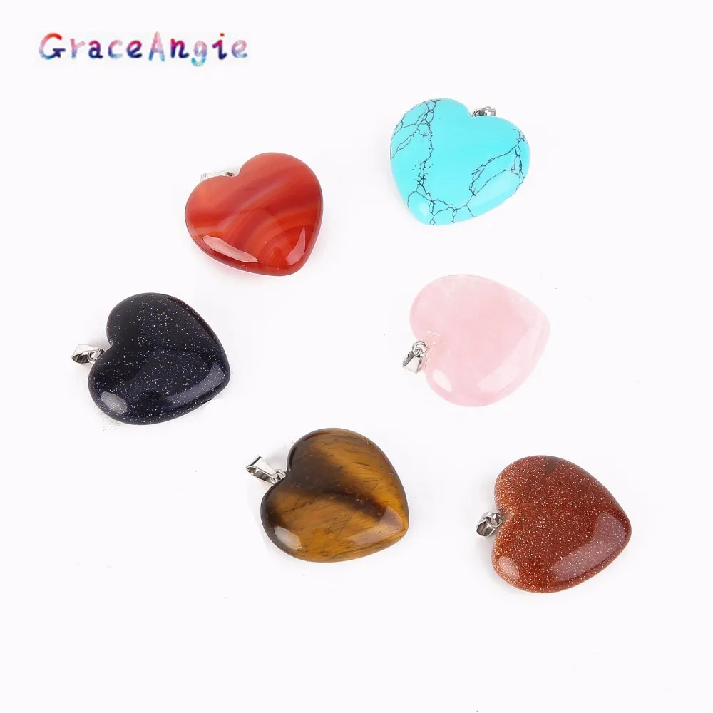 GraceAngie 2018 новая мода кулон в виде сердца сплав ювелирное изделие подвески DIY