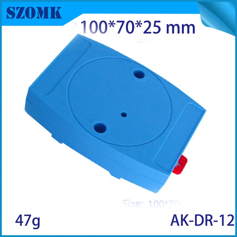 Szomk синий пластиковый din-рейку коробка питания распределительная (4 шт.) 100*70*25 мм diy