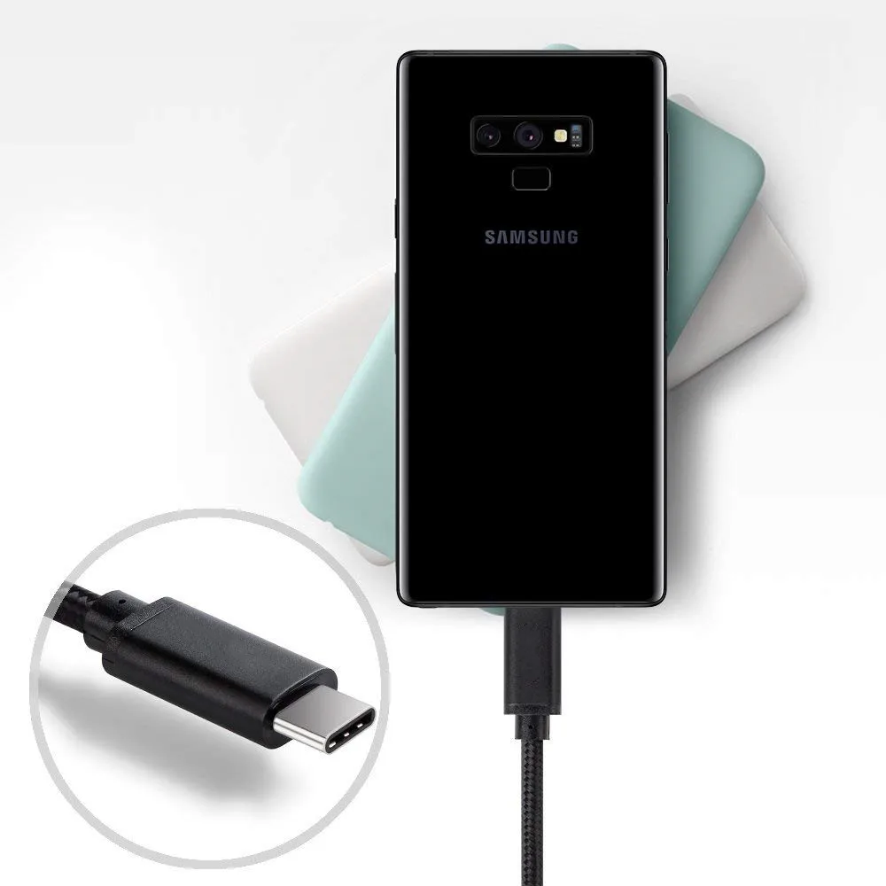 Зарядный кабель USB Type C с нейлоновой оплеткой для быстрой зарядки и синхронизации