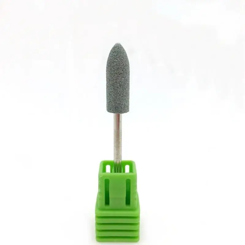 green Зеленый керамический камень ногтей сверло 3/3" роторный бурр фреза из корунда для маникюра комплектующие для электродрели инструменты маникюрная фреза - Цвет: green