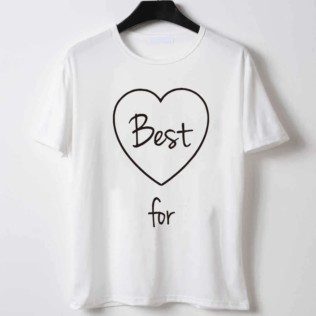 Узор любовное послание круглый вырез горловины подарок Повседневное принт