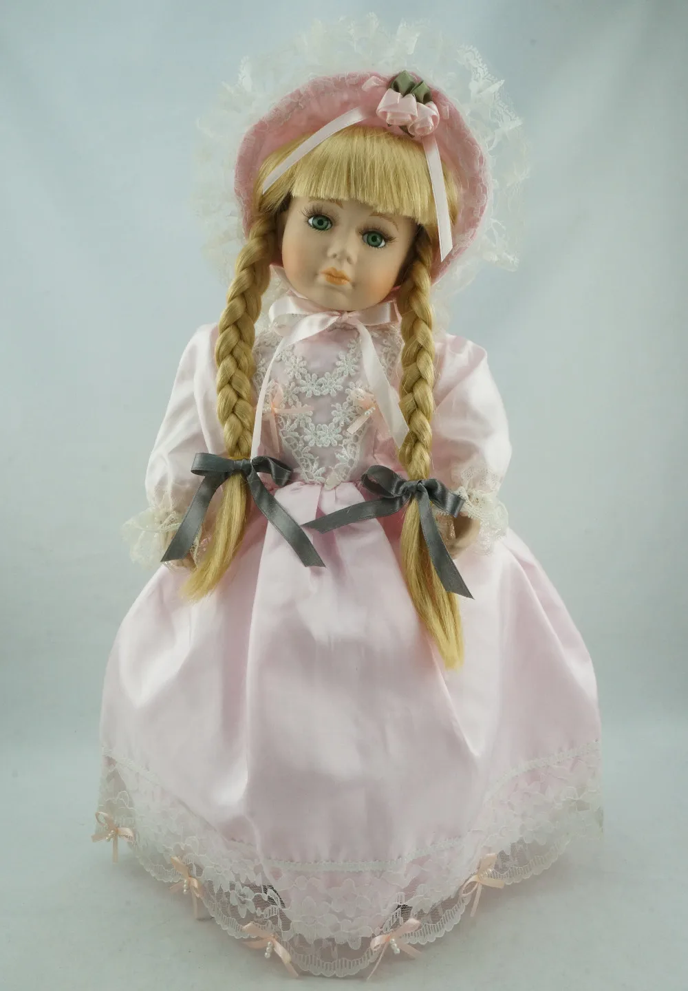 

Cosettte 16" Realistic Porcelain Pincess Angel Girl Doll Pink Dress Braids Xmas Collection