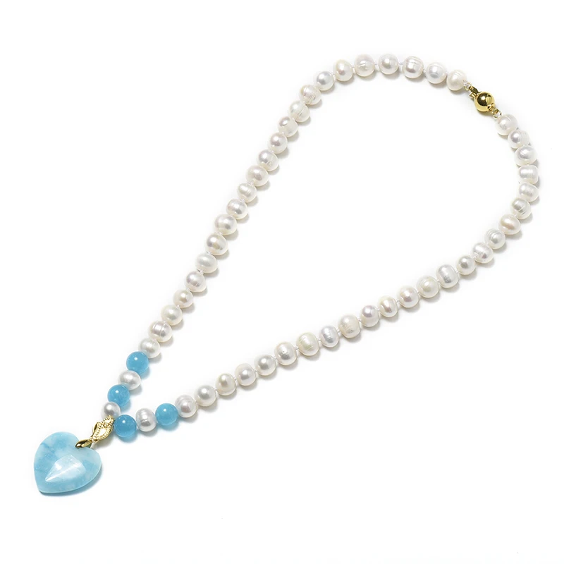 8 9 мм длинные и чисто белые жемчужные бусины прозрачные синие добавить