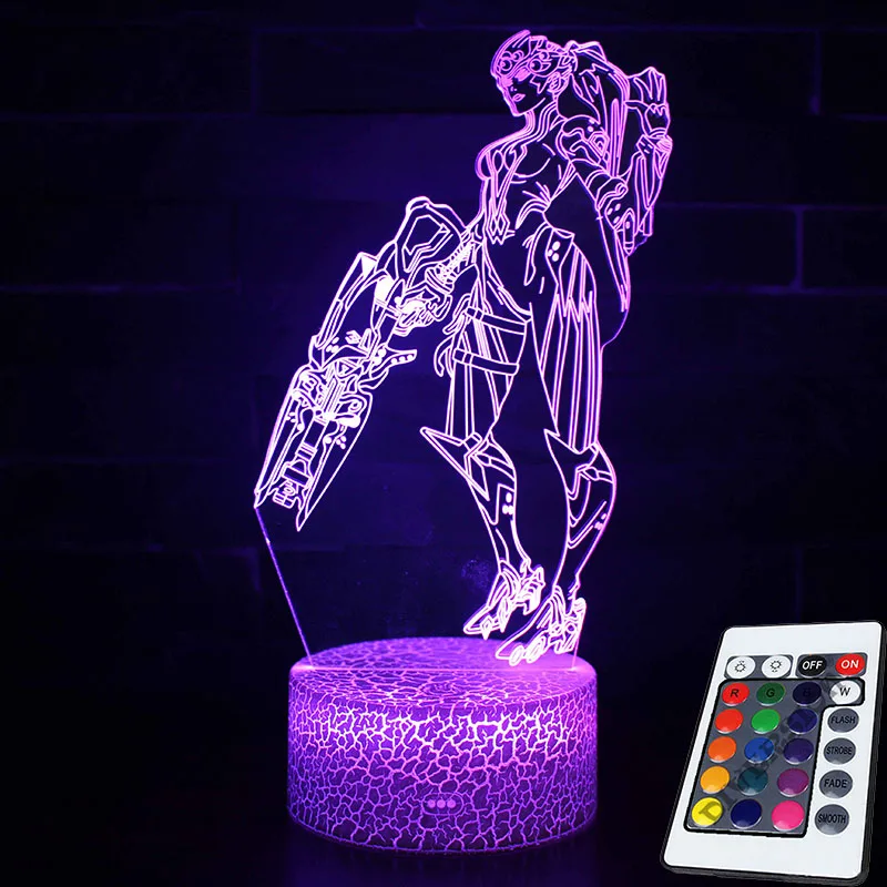 MY161-REMOTE OW 7 цветов меняющаяся Настольная Лампа для проектора USB светильник Led Overwatch Reaper Hanzo Genji mcchini экшн-фигурка светящиеся игрушки - Цвет: MY161-REMOTE