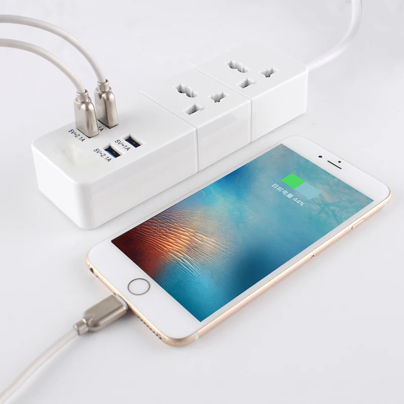 Умный сетевой фильтр с USB-разъемом защита от перегрузки перенапряжения 2 розетки 4