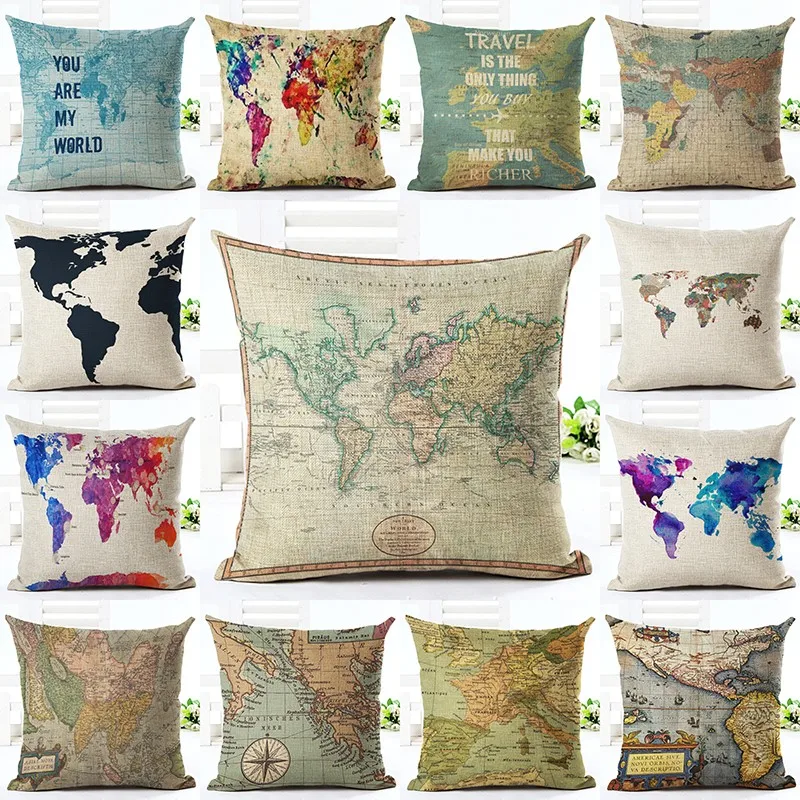 Чехол для подушки в винтажном стиле 45x45 см|almohada cojines|cushion covercotton cushion cover |