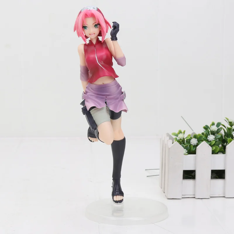 opp bag red clothes Uzumaki Naruto Gals Sakura Haruno бикини Nendoroid Naruto Shippuden Sakura Haruno 833 ПВХ фигурка Коллекционная модель игрушки - Цвет: opp bag red clothes